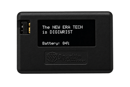 Digiwrist wrist unit display showing battery status
